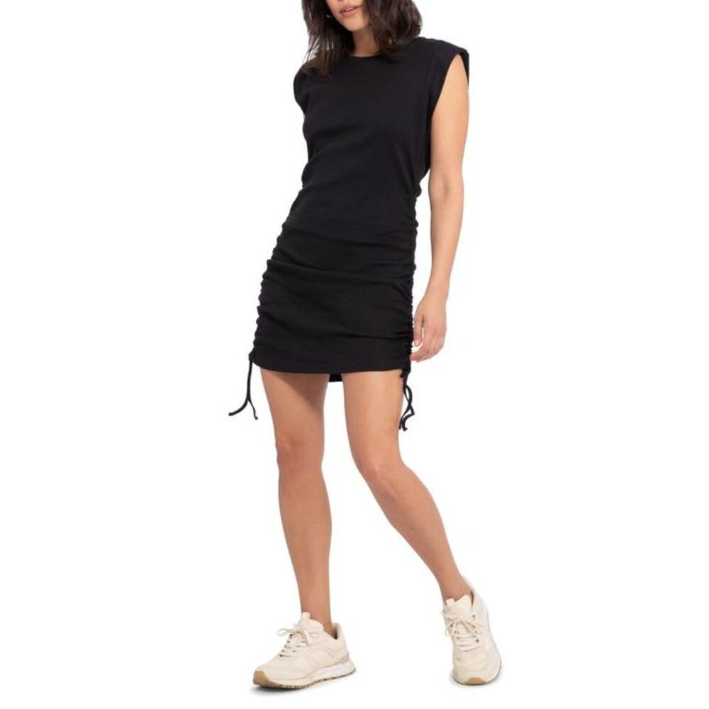 Sanctuary Drawstring Mini Dress In Black XS
